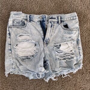 American Eagle Blue Jean Shorts Distressed Cut-Offs